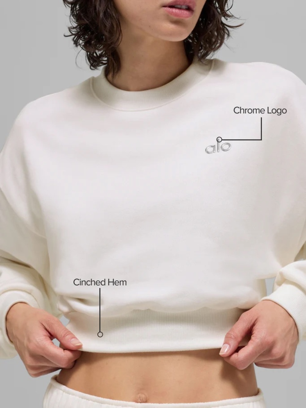 ALO Yoga Cropped Accolade Crewneck - Picture 2 of 6